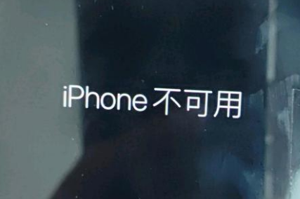 崇明苹果服务网点分享锁屏界面显示“iPhone 不可用”如何解决 